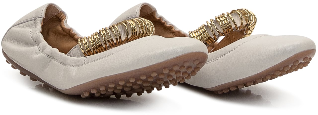 Tod's Scarpa Ballerina Dee Fascia Beige