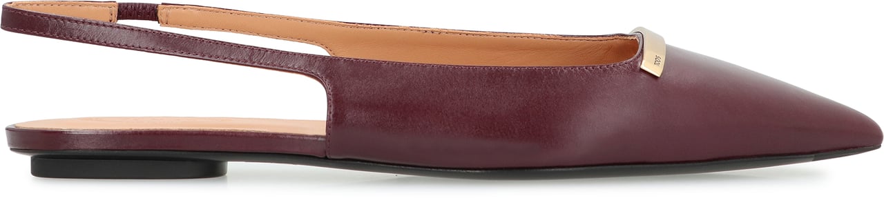 Tod's pointy-toe slingback ballet flats Rood