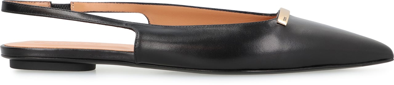 Tod's pointy-toe slingback ballet flats Zwart