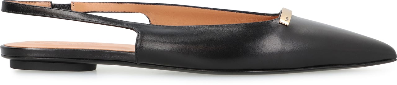 Tod's pointy-toe slingback ballet flats Zwart