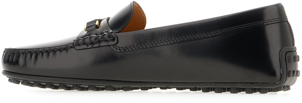Tod's Tod's Black leather loafers Zwart