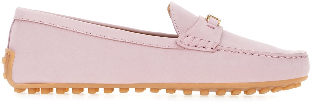 Tod's Tod's Lilac suede loafers Paars