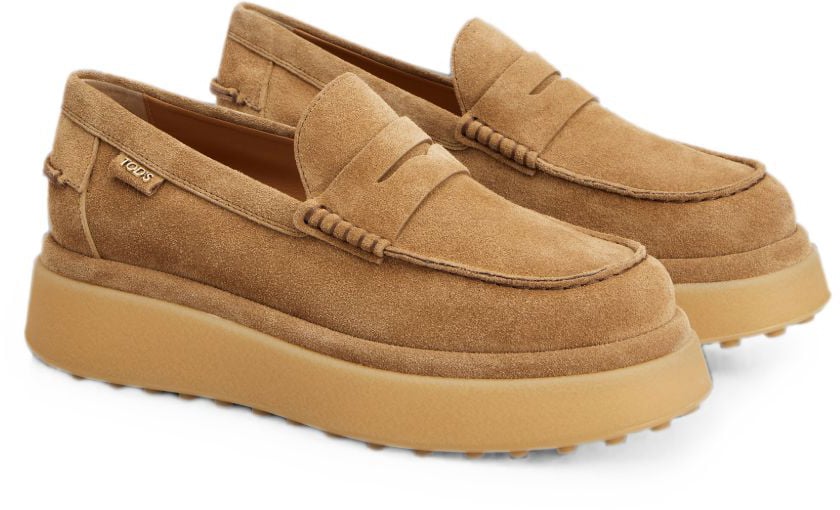 Tod's Flat Shoes Brown Beige