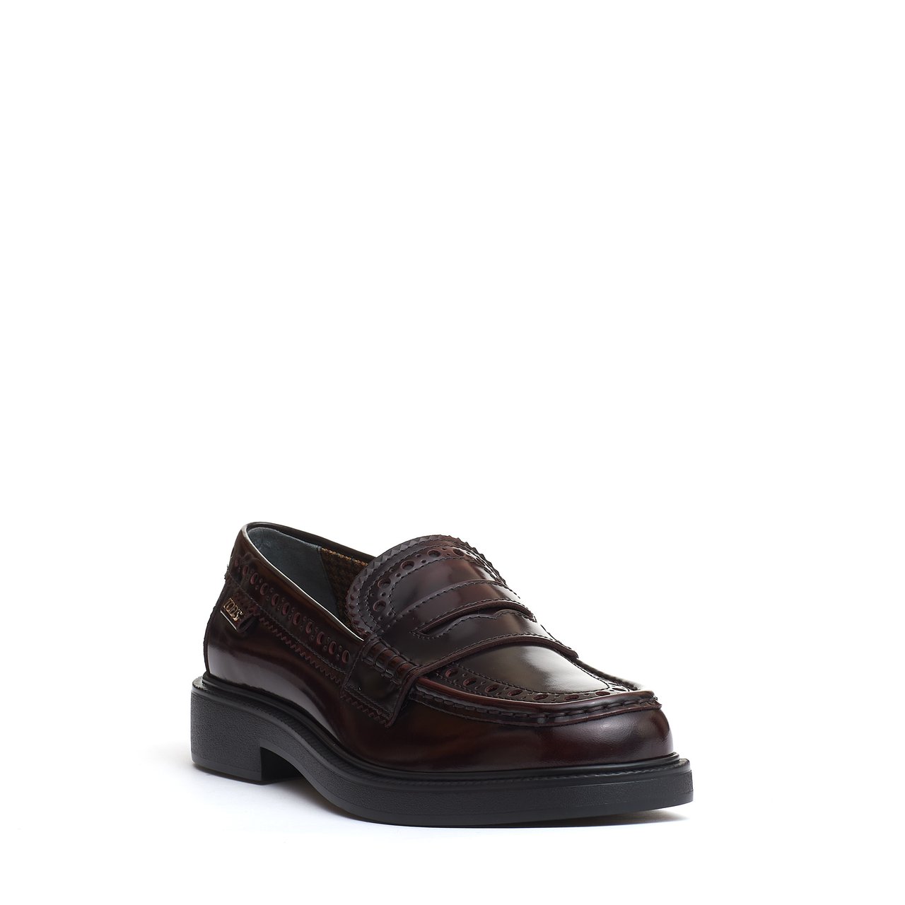 Tod's Mocassino Inglese Pelle Bordeaux Rood