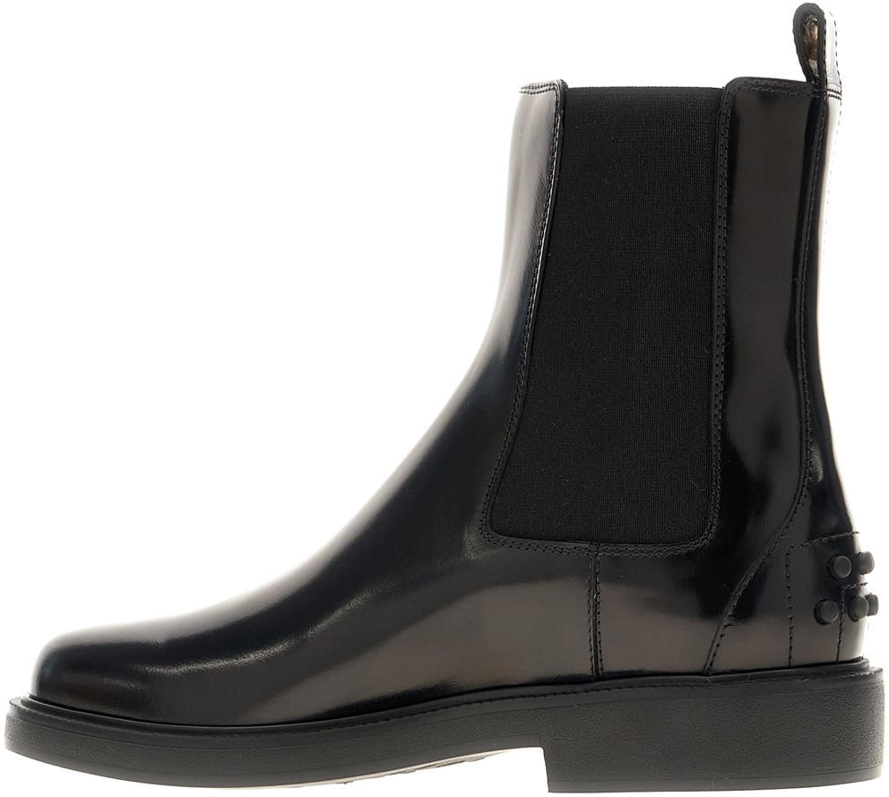 Tod's Black leather ankle boots Zwart
