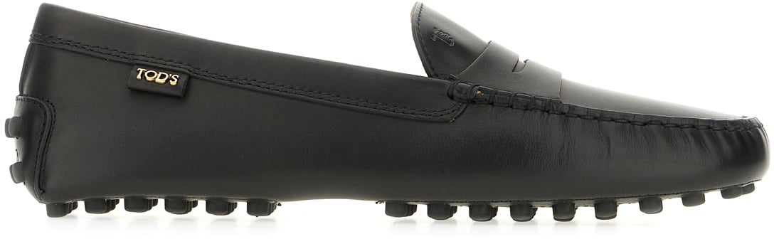 Tod's Tod's Black leather loafers Zwart