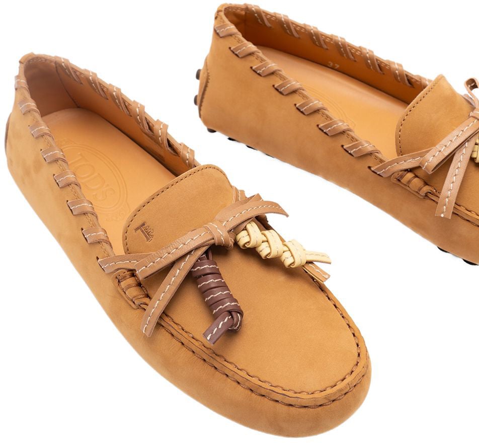 Tod's Flat Shoes Camel Beige