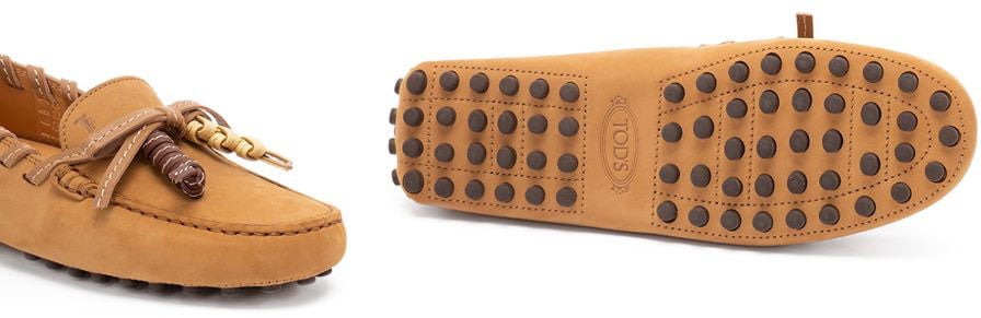 Tod's Flat Shoes Camel Beige