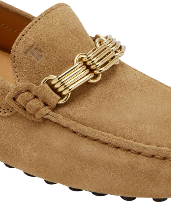 Tod's Flat Shoes Camel Beige