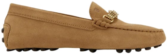 Tod's Flat Shoes Camel Beige