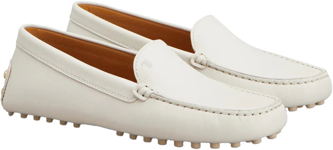 Tod's Flat Shoes White Wit
