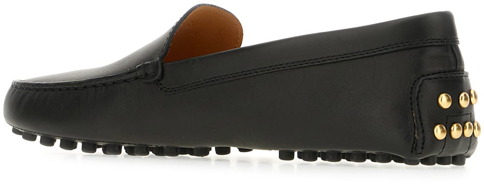 Tod's Black leather loafers Zwart