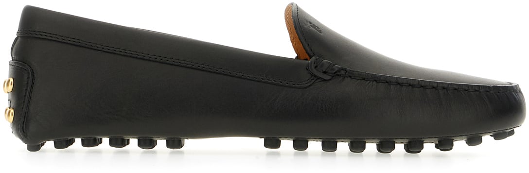 Tod's Black leather loafers Zwart