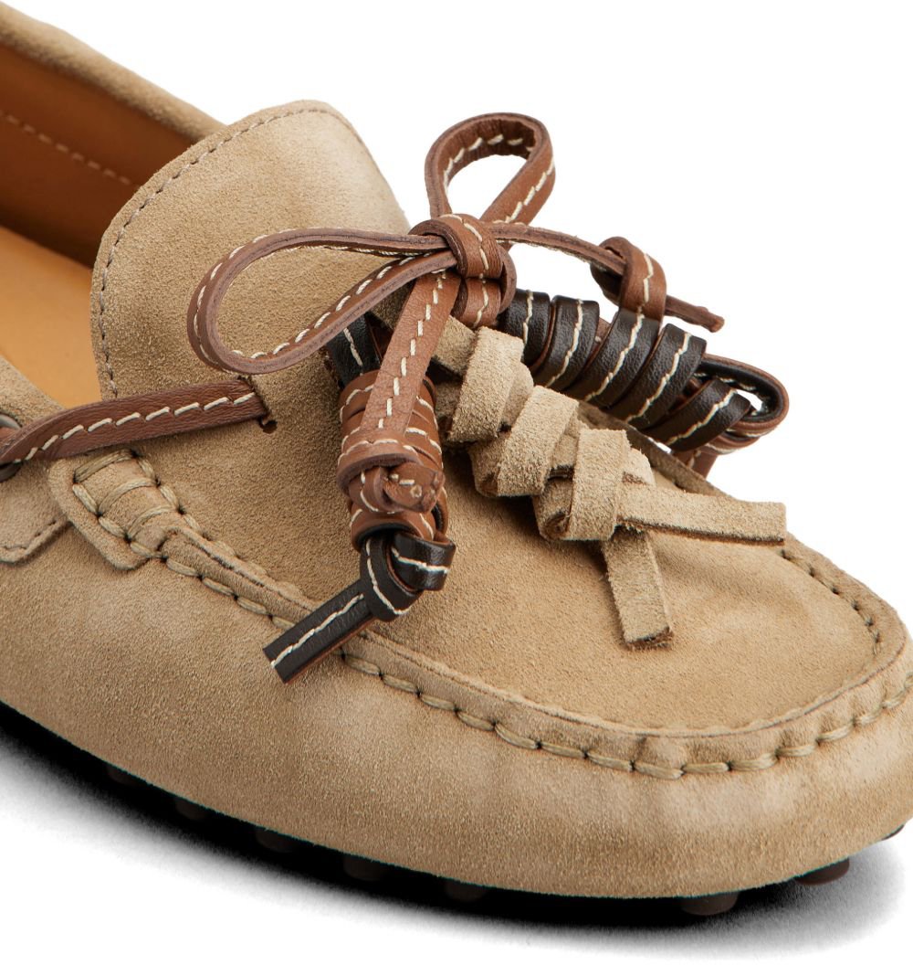 Tod's Flat Shoes Marrone Beige