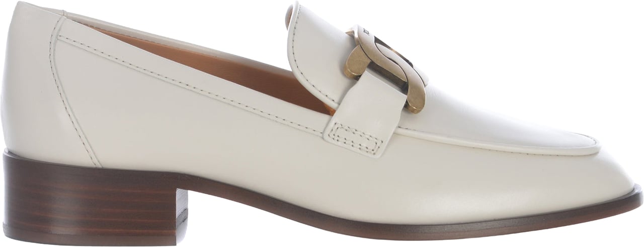 Tod's Tod's Leather Loafers Wit