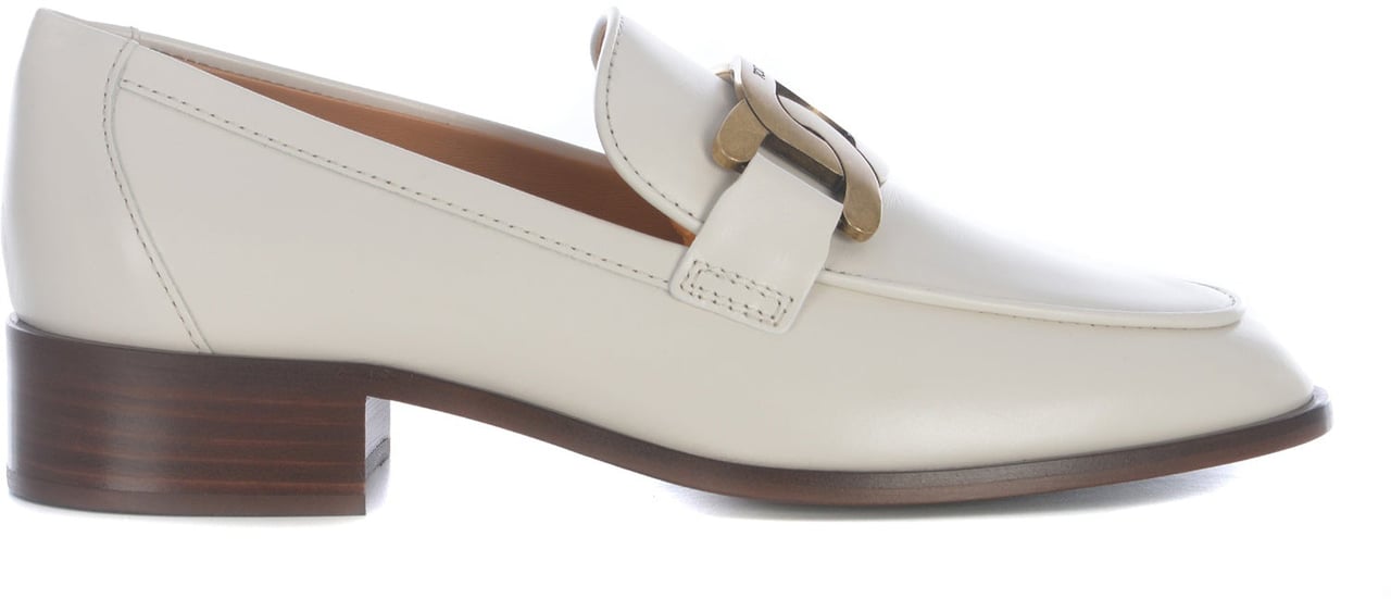 Tod's Tod's Leather Loafers Wit