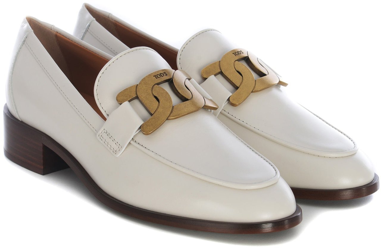 Tod's Tod's Leather Loafers Wit