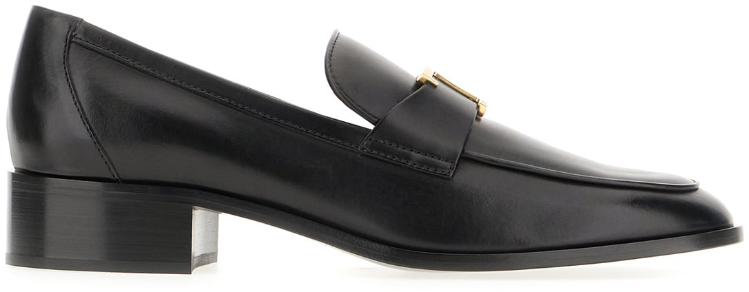 Tod's Tod's Black leather loafers Zwart