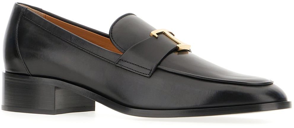 Tod's Tod's Black leather loafers Zwart