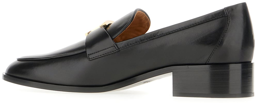 Tod's Tod's Black leather loafers Zwart
