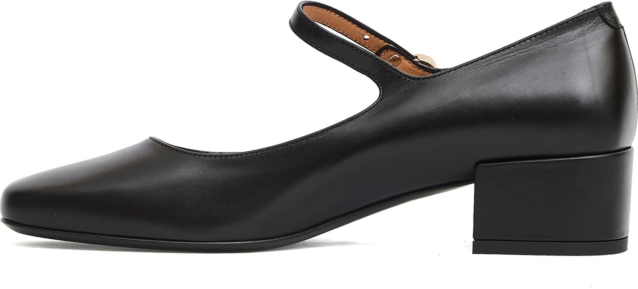 Tod's Ballerina Pelle Nero Cinturino Zwart