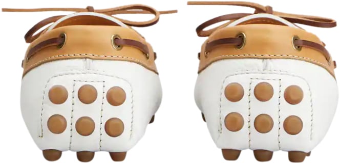 Tod's Flat Shoes Biancomarrone Divers