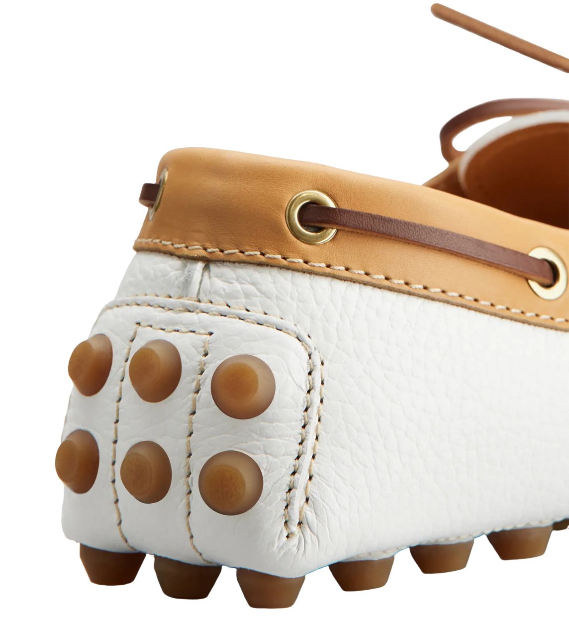 Tod's Gommino Bubble Barca Pelle Bianco Wit
