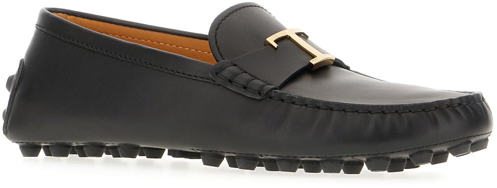Tod's Tod's Black leather loafers Zwart