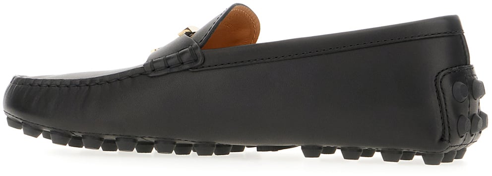 Tod's Tod's Black leather loafers Zwart