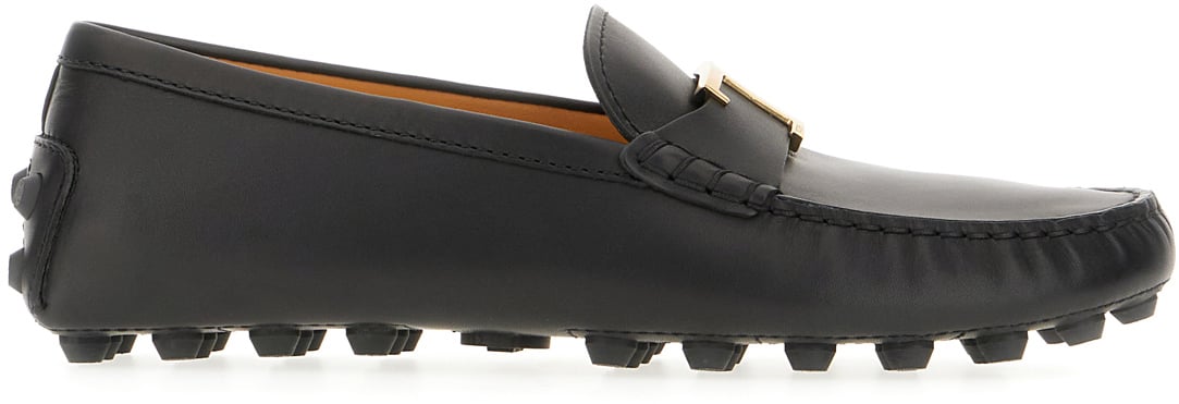 Tod's Tod's Black leather loafers Zwart