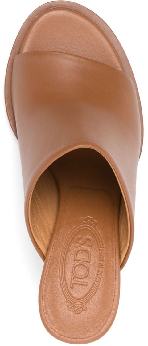 Tod's Sandals Leather Brown Bruin