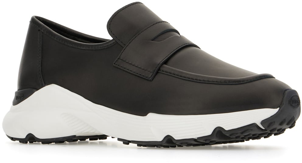 Tod's Tod's Black leather loafers Zwart