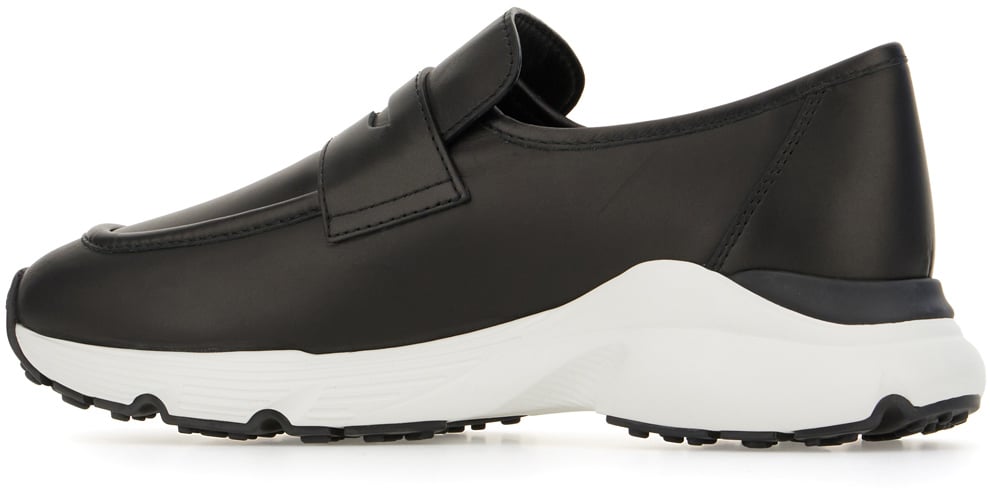 Tod's Black leather loafers Zwart