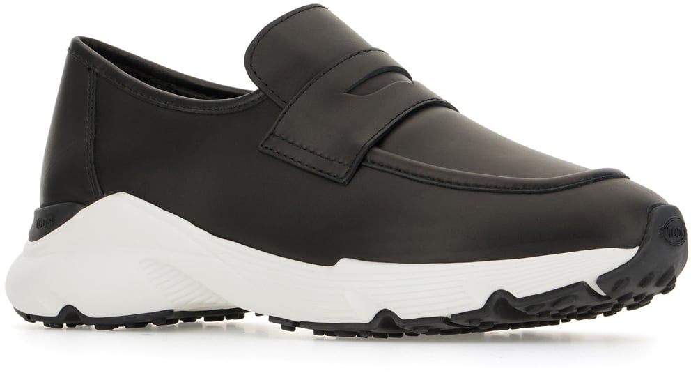 Tod's Black leather loafers Zwart