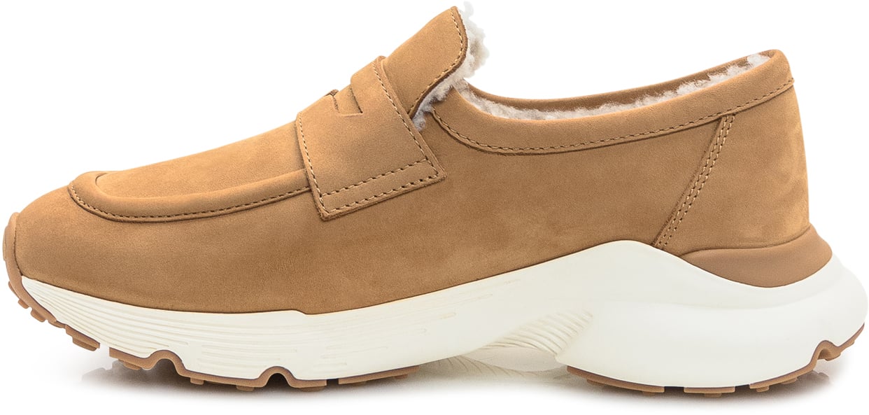 Tod's Tod's Mocassini Camel in Pelle Scamosciata Bruin