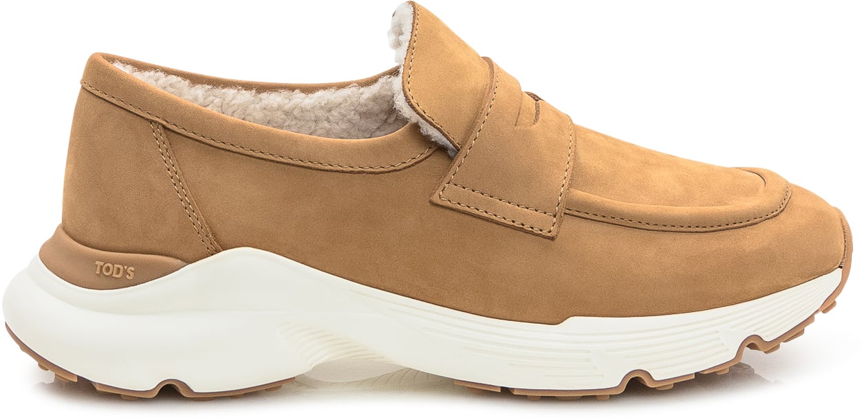 Tod's Tod's Mocassini Camel in Pelle Scamosciata Bruin