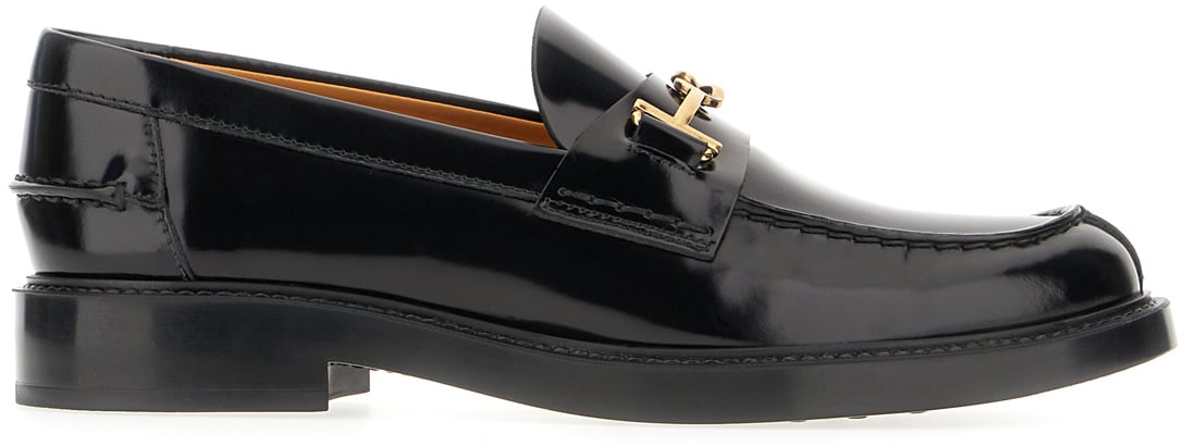 Tod's Tod's Black leather loafers Zwart