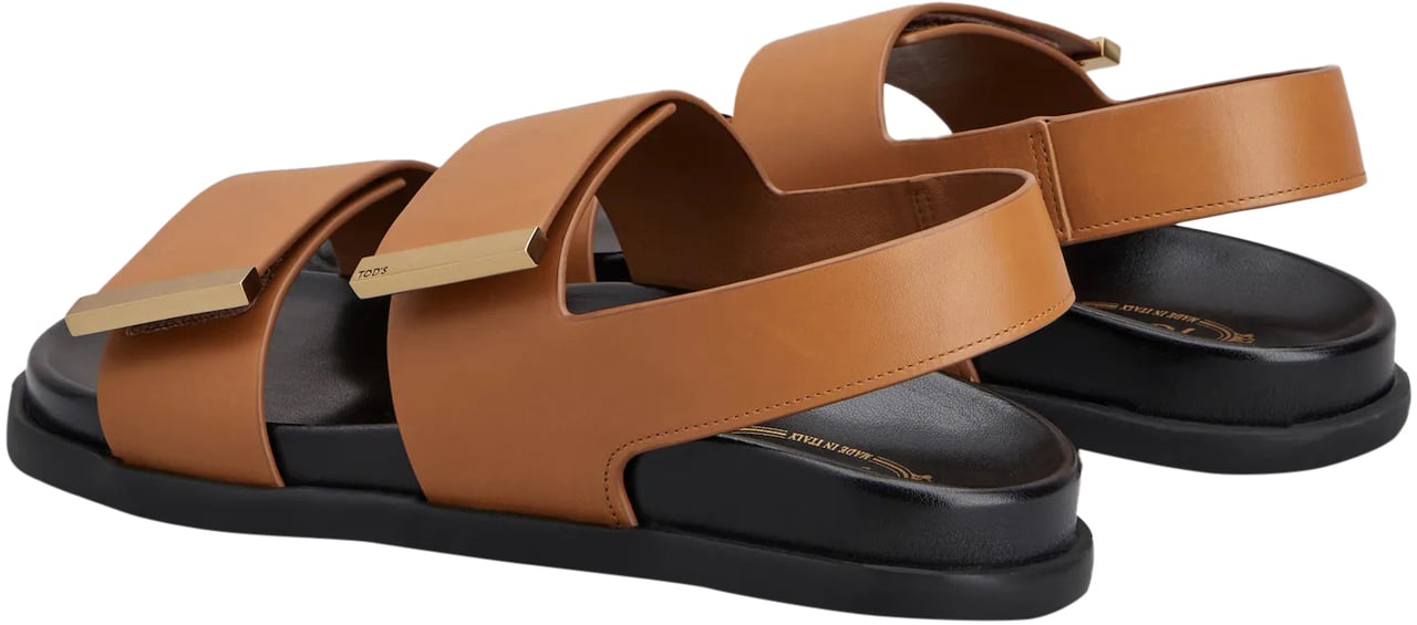 Tod's Sandals Leather Brown Bruin