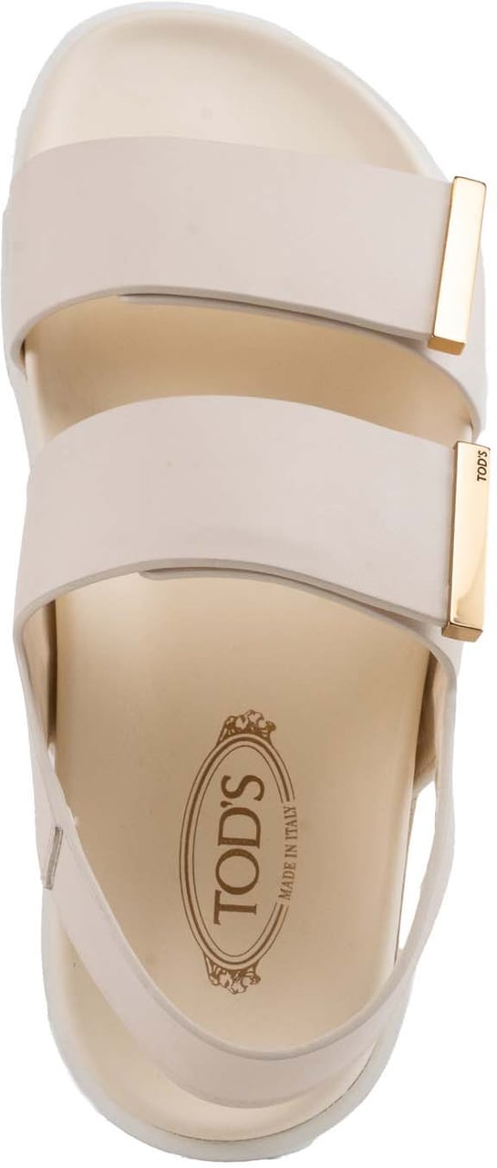 Tod's Flat Shoes Ivory Wit