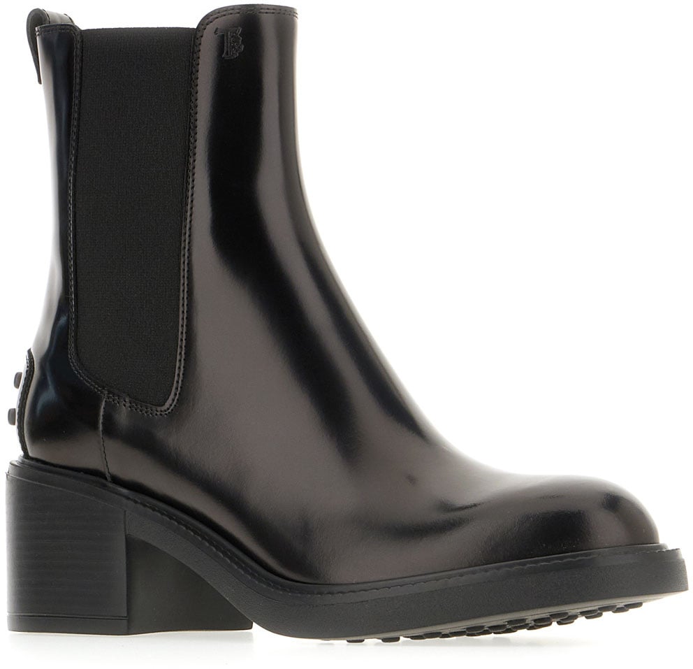 Tod's Black leather ankle boots Zwart