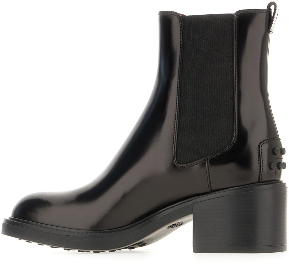 Tod's Black leather ankle boots Zwart