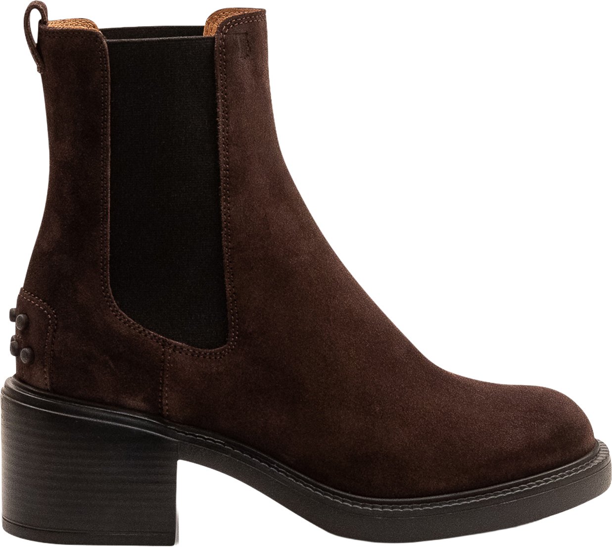 Tod's Stivaletto Chelsea con Tacco Bruin