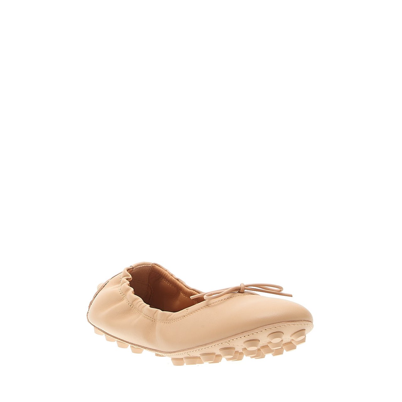 Tod's Ballerina Bubble In Pelle Beige Beige