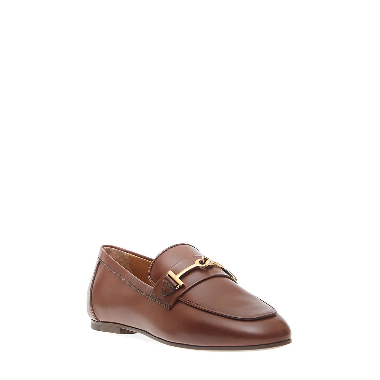 Tod's Mocassino In Pelle Cuoio Morsetto Bruin