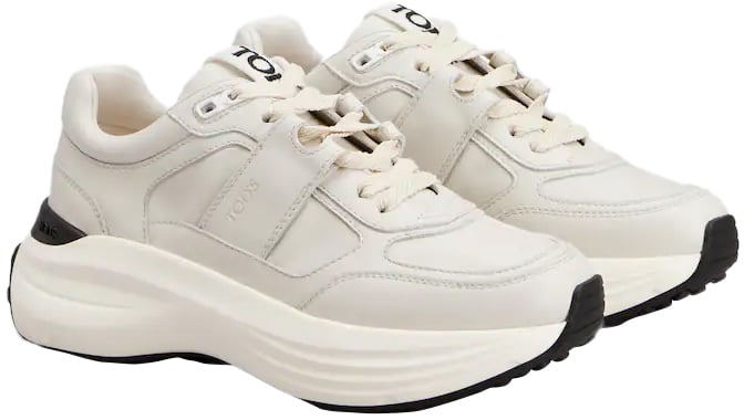 Tod's Sneakers Bianco Latte Wit