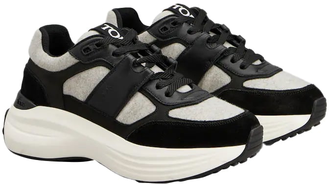 Tod's Sneakers Nero Grigio Medio Zwart
