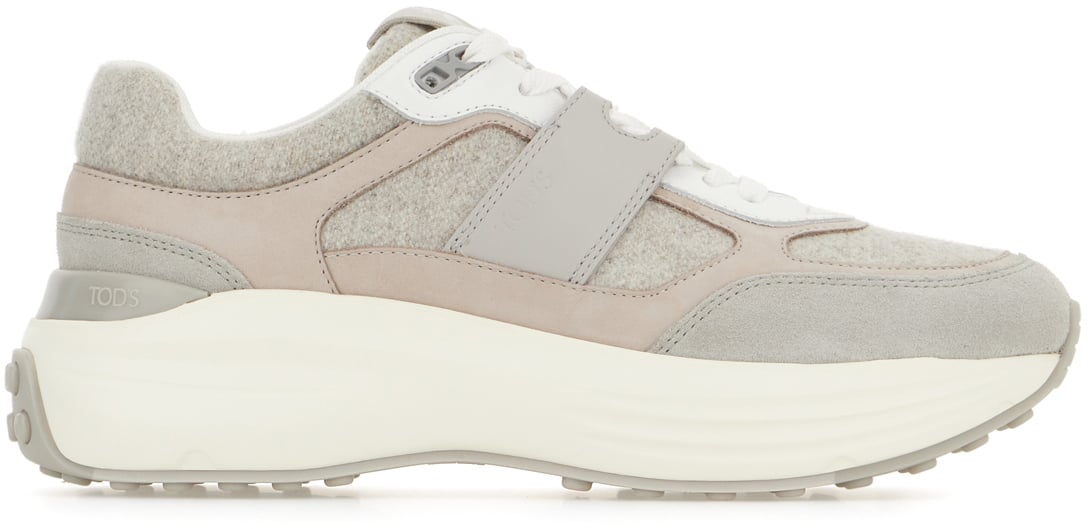 Tod's Sneakers Grigio Medio Perla Bianco Grijs