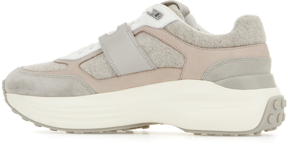 Tod's Sneakers Grigio Medio Perla Bianco Grijs