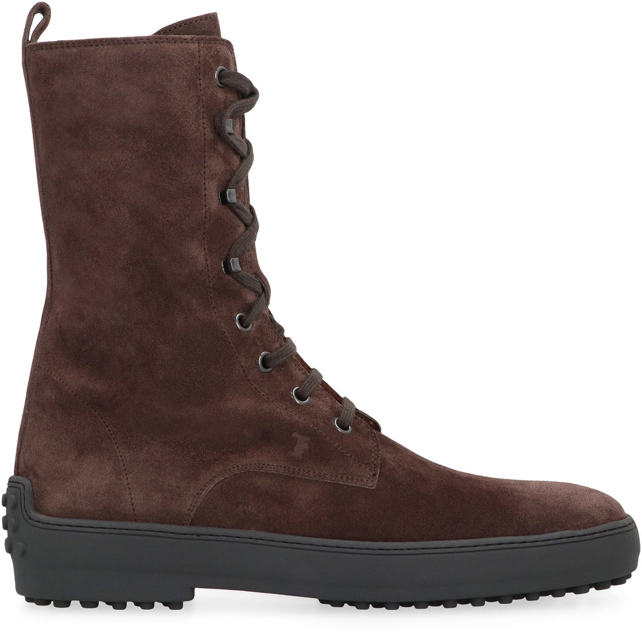 Tod's Ankle boot Winter Rubber in Suede Leather Bruin