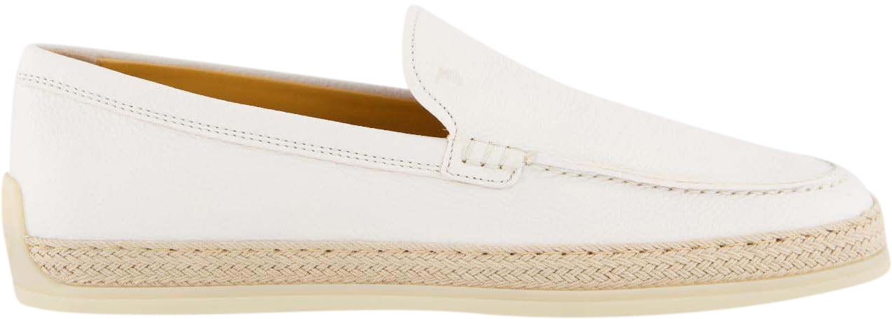 Tod's Dames Gomma Rafia Mocassin Wit Wit